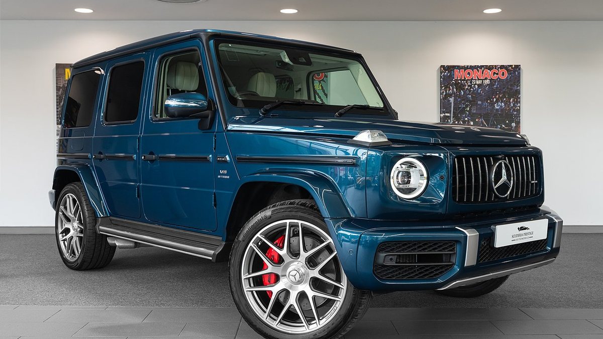 blue Mercedes-AMG G63